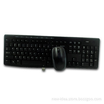 Computer RF Keyboard and Mouse Combo with 2AAA Batteries and 8 to 10m Receiver Distance